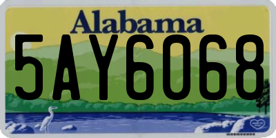 AL license plate 5AY6068