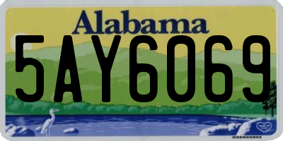 AL license plate 5AY6069