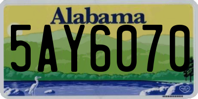 AL license plate 5AY6070