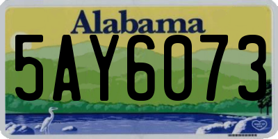 AL license plate 5AY6073