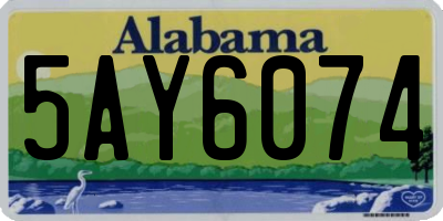 AL license plate 5AY6074