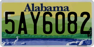 AL license plate 5AY6082