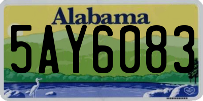 AL license plate 5AY6083