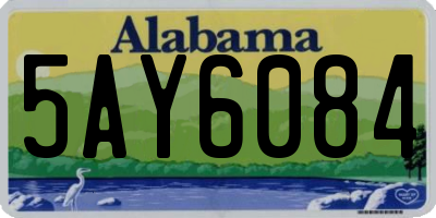 AL license plate 5AY6084