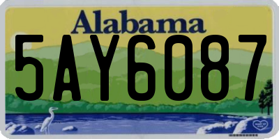 AL license plate 5AY6087