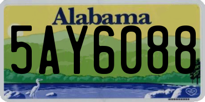 AL license plate 5AY6088