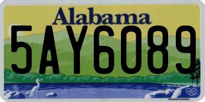 AL license plate 5AY6089