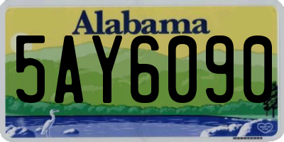 AL license plate 5AY6090