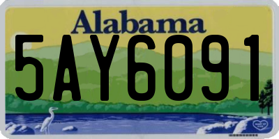 AL license plate 5AY6091