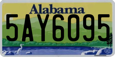 AL license plate 5AY6095