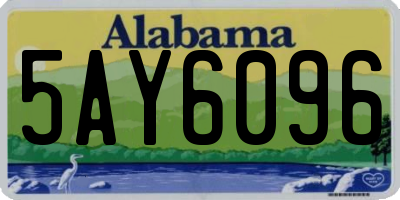 AL license plate 5AY6096