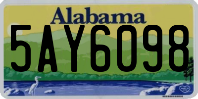 AL license plate 5AY6098