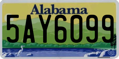 AL license plate 5AY6099