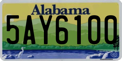 AL license plate 5AY6100