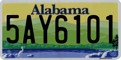 AL license plate 5AY6101