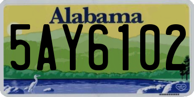 AL license plate 5AY6102