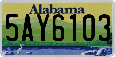 AL license plate 5AY6103