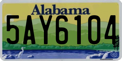 AL license plate 5AY6104