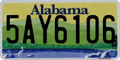 AL license plate 5AY6106
