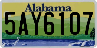 AL license plate 5AY6107
