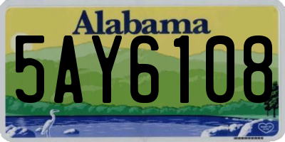 AL license plate 5AY6108
