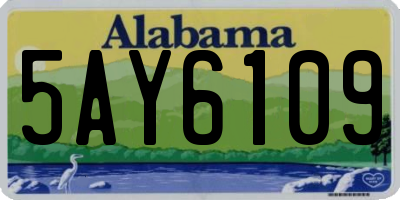 AL license plate 5AY6109