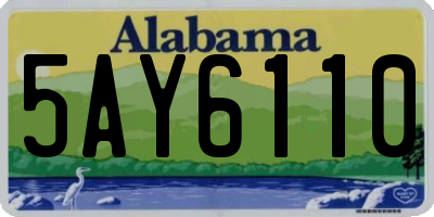 AL license plate 5AY6110