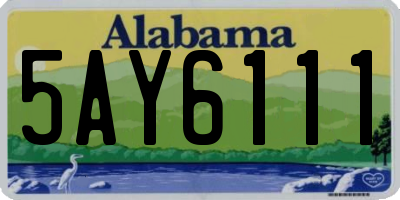 AL license plate 5AY6111