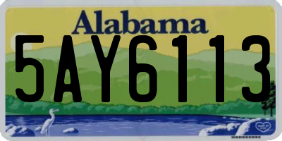 AL license plate 5AY6113