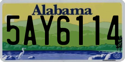AL license plate 5AY6114