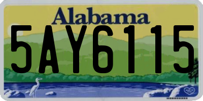 AL license plate 5AY6115