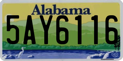 AL license plate 5AY6116