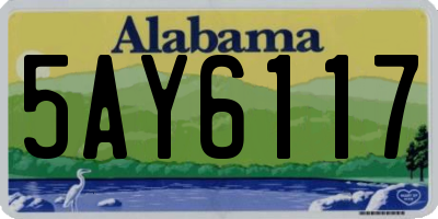 AL license plate 5AY6117