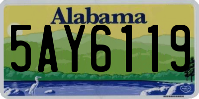 AL license plate 5AY6119