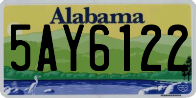 AL license plate 5AY6122
