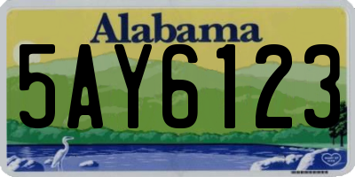 AL license plate 5AY6123
