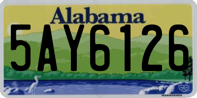 AL license plate 5AY6126