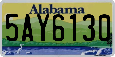 AL license plate 5AY6130