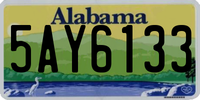 AL license plate 5AY6133