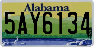 AL license plate 5AY6134