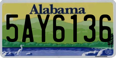 AL license plate 5AY6136