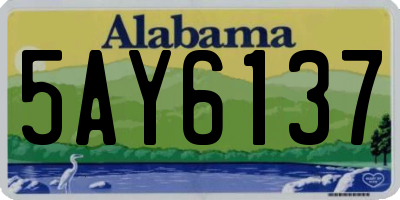 AL license plate 5AY6137