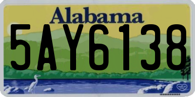 AL license plate 5AY6138