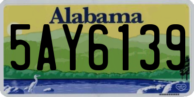 AL license plate 5AY6139
