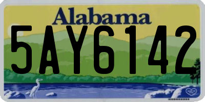 AL license plate 5AY6142