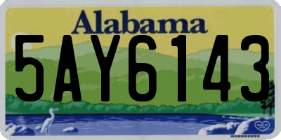 AL license plate 5AY6143