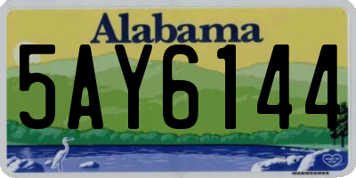 AL license plate 5AY6144