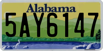 AL license plate 5AY6147