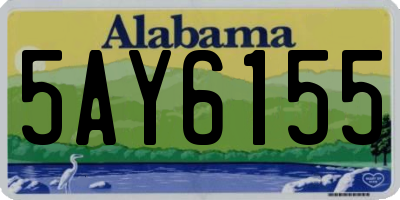 AL license plate 5AY6155