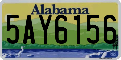 AL license plate 5AY6156